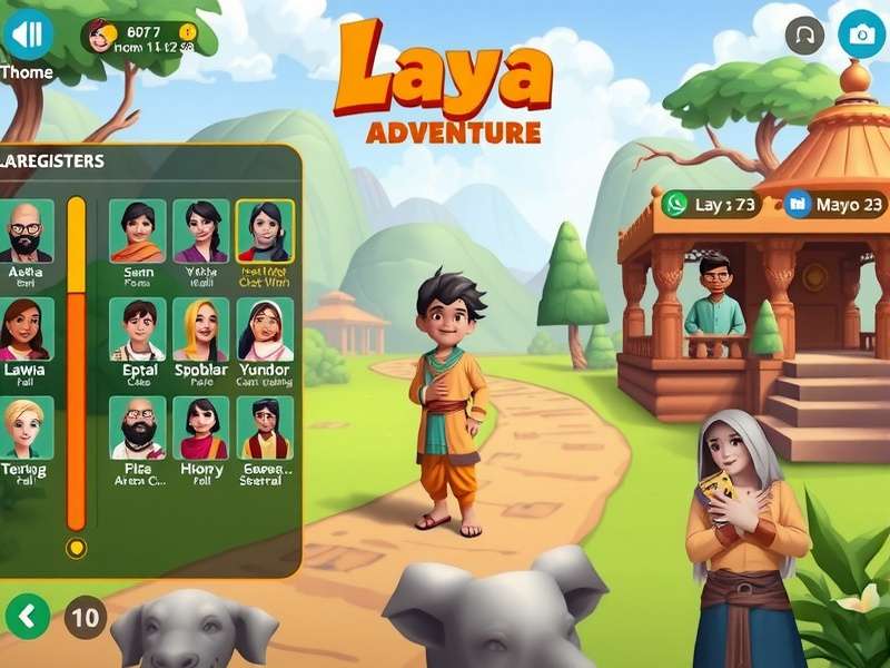 Laya Epic Adventure character customization screen with Indian outfits