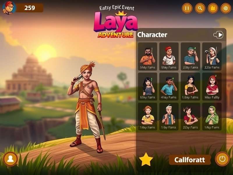 Laya Epic Adventure gameplay screenshot showing character in Indian landscape